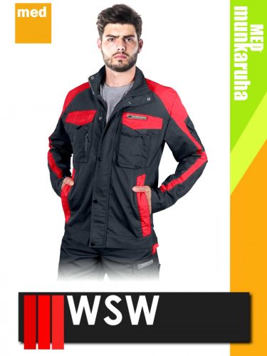 WSW ABANICO GREYRED technikai kevertszálas munkakabát - munkaruha