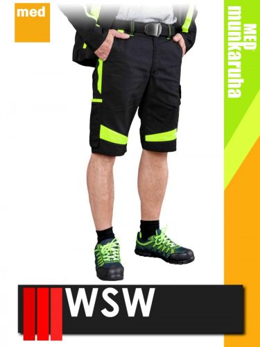 WSW ABANICO BLACKHV technikai kevertszálas rövid munkanadrág - munkaruha