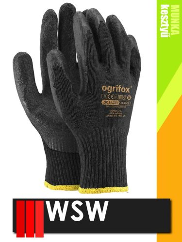 WSW OX DRAGOS mártott gumi munkakesztyű - 12 pár/csomag