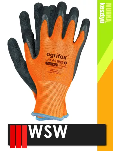 WSW OX LATEKSFOAM mártott latex munkakesztyű - 240 pár/csomag