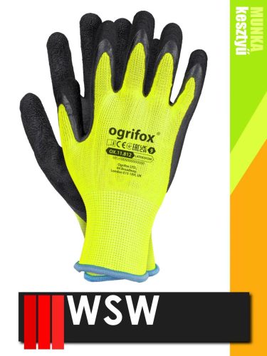 WSW OX LATEKSFOAM mártott latex munkakesztyű - 240 pár/csomag