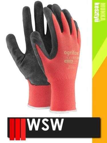 WSW OX LATEKS mártott latex munkakesztyű - 240 pár/csomag