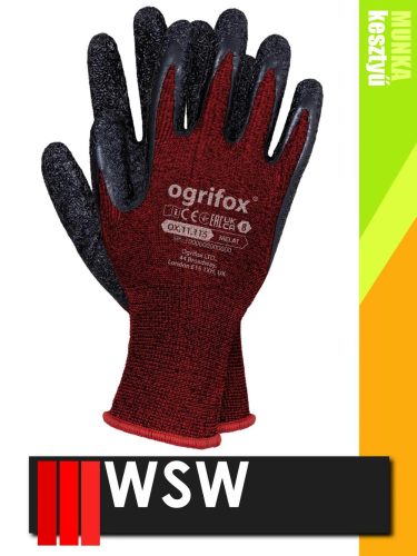 WSW OX MELAT mártott latex munkakesztyű - 240 pár/csomag