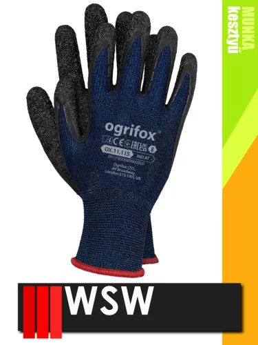 WSW OX MELAT mártott latex munkakesztyű - 240 pár/csomag