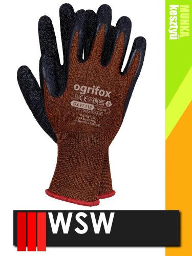 WSW OX MELAT mártott latex munkakesztyű - 240 pár/csomag