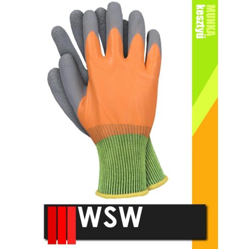 WSW OX ORANGE mártott latex munkakesztyű - 72 pár/csomag