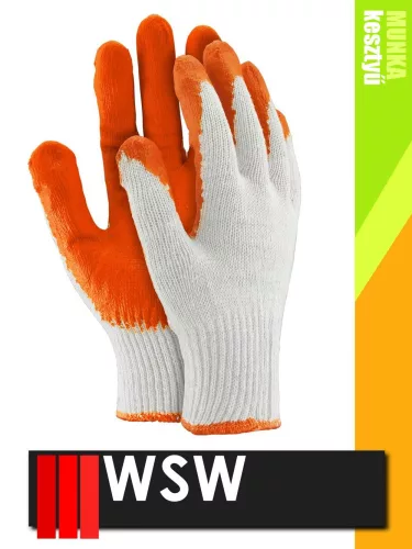 WSW OX UNIWAMP mártott latex munkakesztyű - 480 pár/csomag