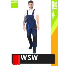   WSW CANDADO NAVY technikai kevertszálas férfi kantáros nadrág - munkaruha