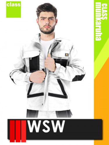 WSW CANDADO WHITE technikai kevertszálas férfi munkakabát - munkaruha