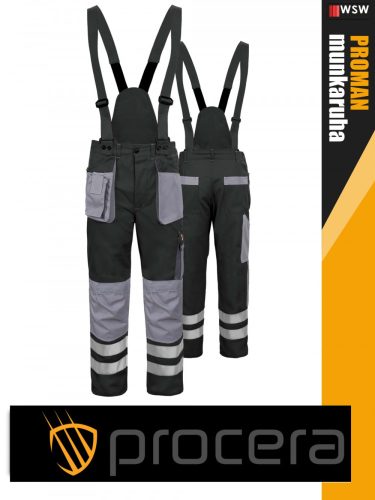 Procera PROMAN GREY 2in1 technikai derék és kantáros nadrág - munkaruha