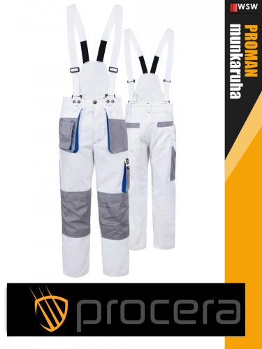 Procera PROMAN WHITE 2in1 technikai derék és kantáros nadrág - munkaruha