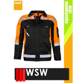   WSW MED MONTANA BLACK technikai kevertszálas munkakabát - munkaruha