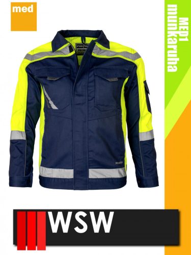 WSW MED MONTANA NAVY technikai kevertszálas munkakabát - munkaruha