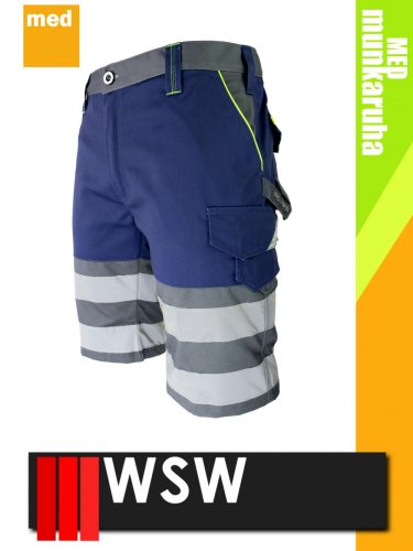 WSW MED MONTANA NAVY technikai kevertszálas rövid munkanadrág - munkaruha