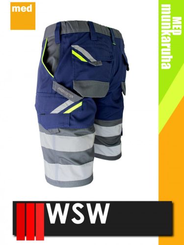 WSW MED MONTANA NAVY technikai kevertszálas rövid munkanadrág - munkaruha
