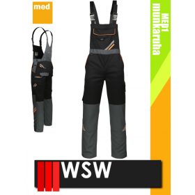   WSW MED MONTANA BLACK technikai kevertszálas kantáros munkanadrág - munkaruha