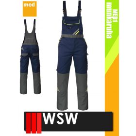   WSW MED MONTANA NAVY technikai kevertszálas kantáros munkanadrág - munkaruha