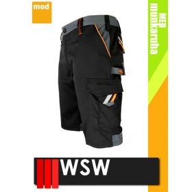   WSW MED MONTANA BLACK technikai kevertszálas rövid munkanadrág - munkaruha