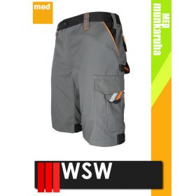   WSW MED MONTANA GREY technikai kevertszálas rövid munkanadrág - munkaruha