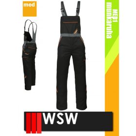   WSW MED MONTANA BLACK technikai kevertszálas kantáros munkanadrág - munkaruha