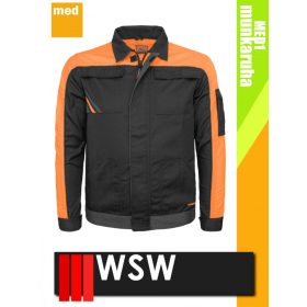   WSW MED MONTANA BLACK technikai kevertszálas munkakabát - munkaruha