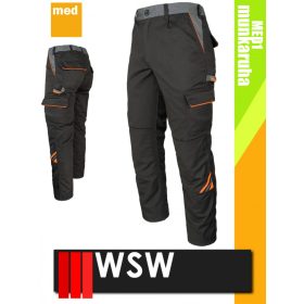   WSW MED MONTANA BLACK technikai kevertszálas derekas munkanadrág - munkaruha