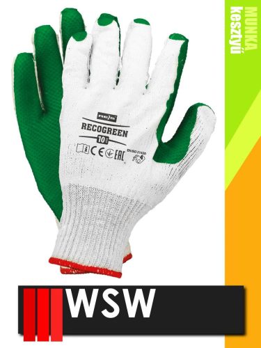 WSW RECO mártott gumi térkövező munkakesztyű - 120 pár/csomag