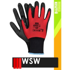   WSW REDVOX mártott latex mártott munkakesztyű - 12 pár/csomag