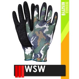   WSW TELA mártott latex mártott szerelő munkakesztyű - 12 pár/csomag