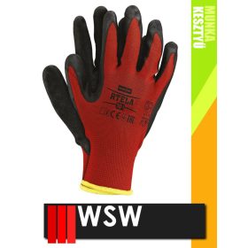   WSW TELA mártott latex mártott szerelő munkakesztyű - 12 pár/csomag