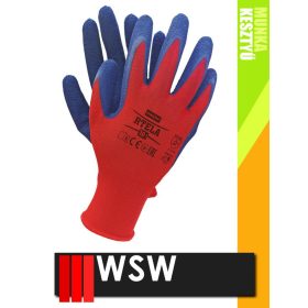  WSW TELA mártott latex mártott szerelő munkakesztyű - 12 pár/csomag