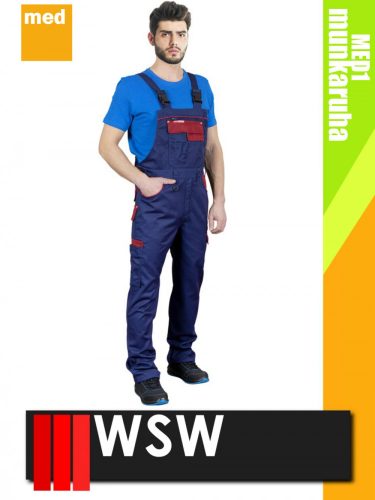 WSW KENTUCKY RED technikai kevertszálas kantáros munkanadrág - munkaruha