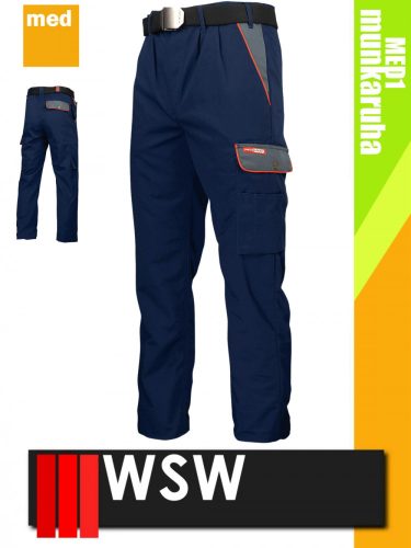 WSW KENTUCKY GREY technikai kevertszálas derekas munkanadrág - munkaruha
