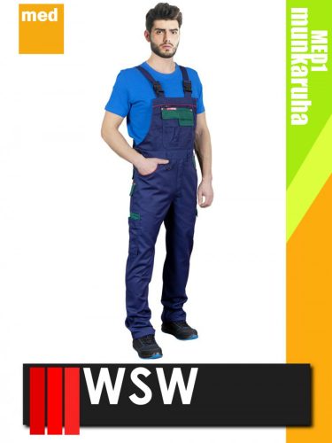 WSW KENTUCKY GREEN technikai kevertszálas kantáros bélelt munkanadrág - munkaruha