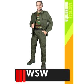   WSW MED TACTICAL GREEN technikai kevertszálas kabát és nadrág szett - munkaruha