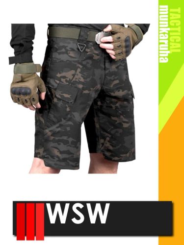 WSW MED TACTICAL GREEN technikai kevertszálas rövidnadrág - munkaruha