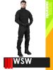 WSW MED TACTICAL BLACK technikai kevertszálas felső és nadrág szett - munkaruha