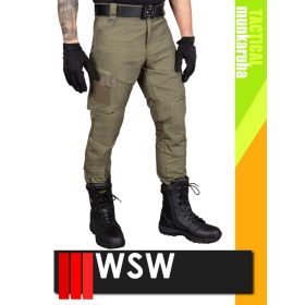   WSW MED TACTICAL GREEN technikai kevertszálas deréknadrág - munkaruha