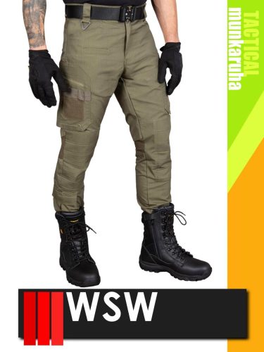 WSW MED TACTICAL GREEN technikai kevertszálas deréknadrág - munkaruha