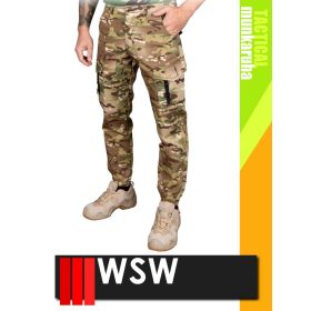   WSW MED TACTICAL GREEN technikai kevertszálas deréknadrág - munkaruha