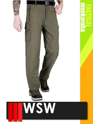 WSW MED TACTICAL GREEN technikai kevertszálas shell deréknadrág - munkaruha
