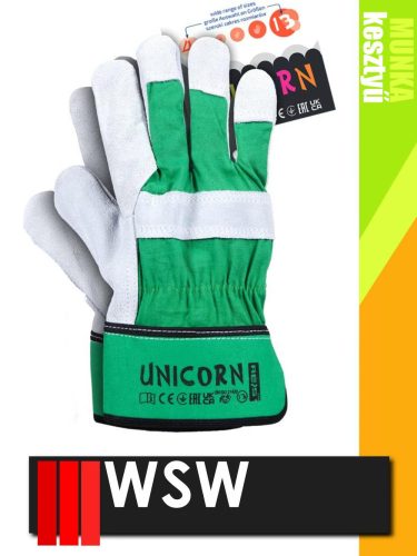 WSW UNICORN bőr munkakesztyű - 12 pár/csomag
