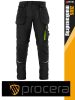 Procera ZEUS BLACK 2in1 rip-stop hasadásmentes levehető szárú rövid és slimfit deréknadrág - munkaruha